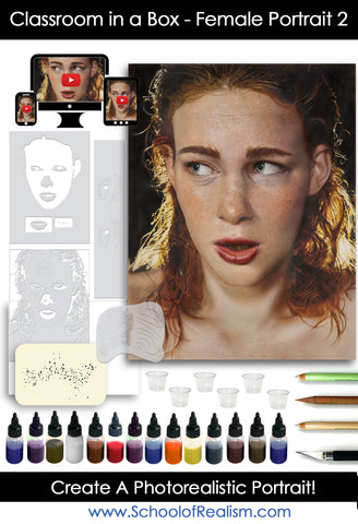 Female Portrait in a Box 2