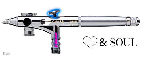 New Iwata Custom Micron CM-SB Airbrush with Blair SoftSpring and Low Rider Trigger without  box
